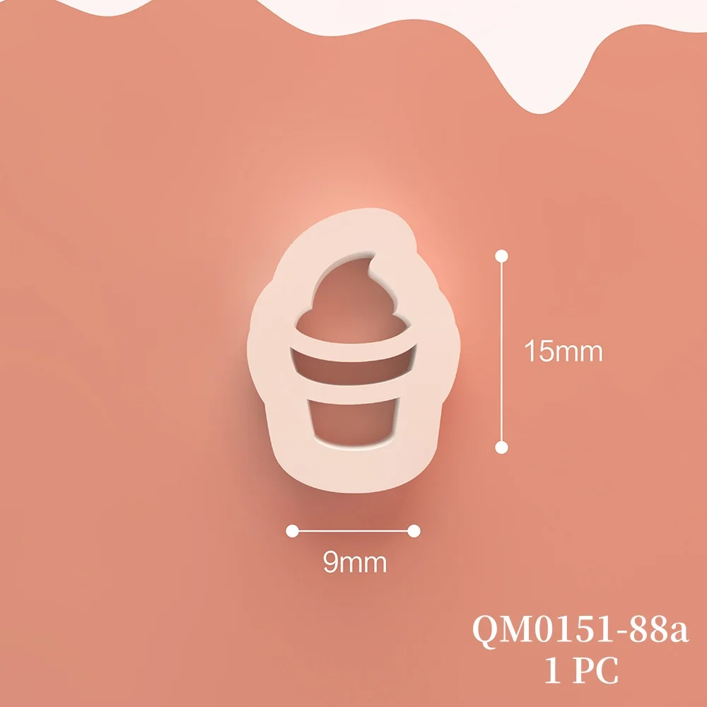 1pc Mini Ohrring Form Cookies/Desserts/Kuchen Modellierung Polymer Clay Cutter Diy Ohrringe Brosche Schmuck Ton Modellierung schneiden Werkzeug – Detail 3