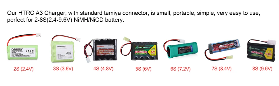 A3 20W Compact Charger with Tamiya Plug RC Charger for Airsoft Gun RC Car Boat