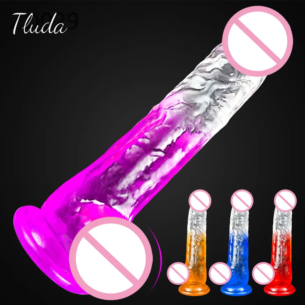Multi Size Transport Dildo für Frauen Silikon realistische gefälschte Schwanz weibliche Mastur bator mit Saugnapf Dildo Sexspielzeug für Frauen 1
