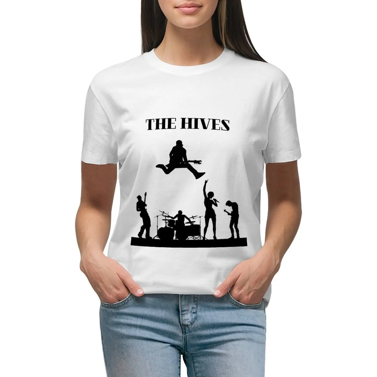 

The Hives Black and white design for fans T-shirt Aesthetic clothing kawaii clothes graphics tshirts for Women