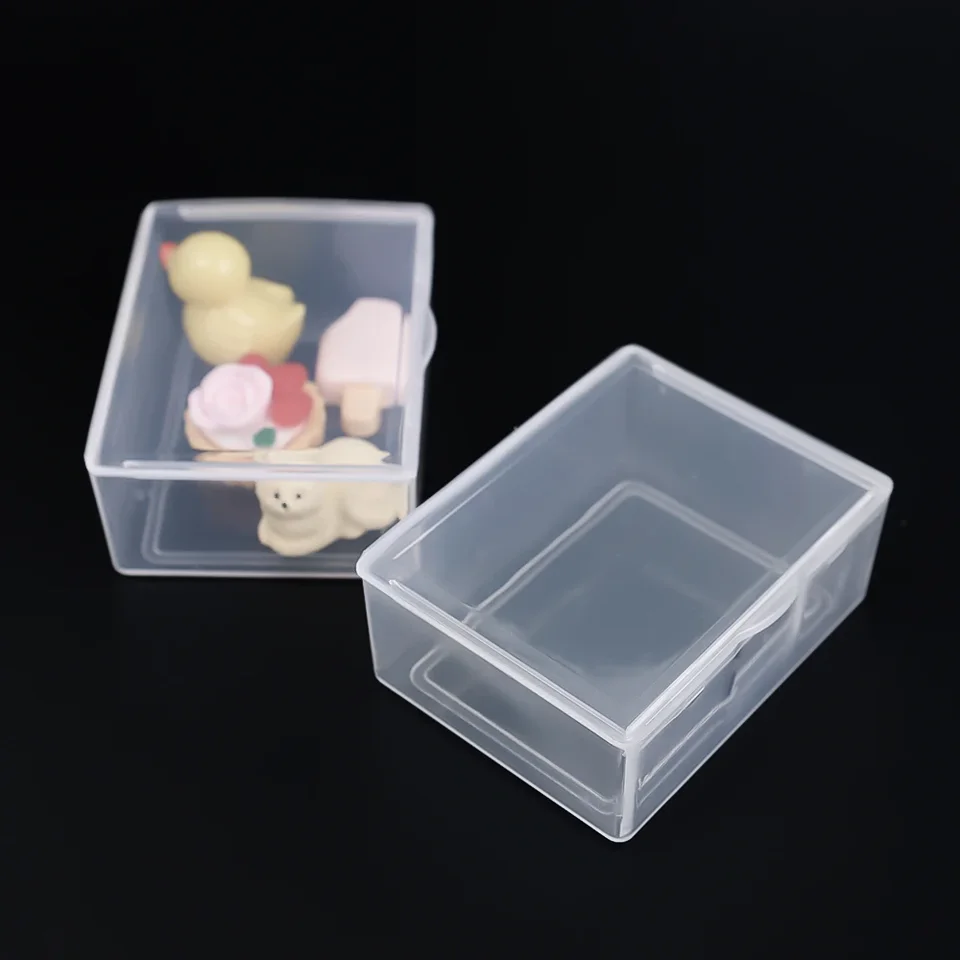 Set di 6 piccole scatole portaoggetti in plastica trasparente con chiusura a scatto per viti, perline, gioielli e materiali per il fai da te. | Leroy Merlin