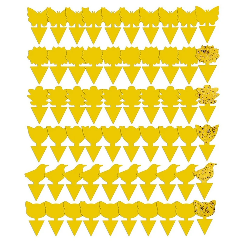 Promozione! Confezione Da 60 Trappole Appiccicose Gialle E Trappole Per Moscerini Killer Per Interni Ed Esterni, Trappole Per Mosche Di Frutta Protegg