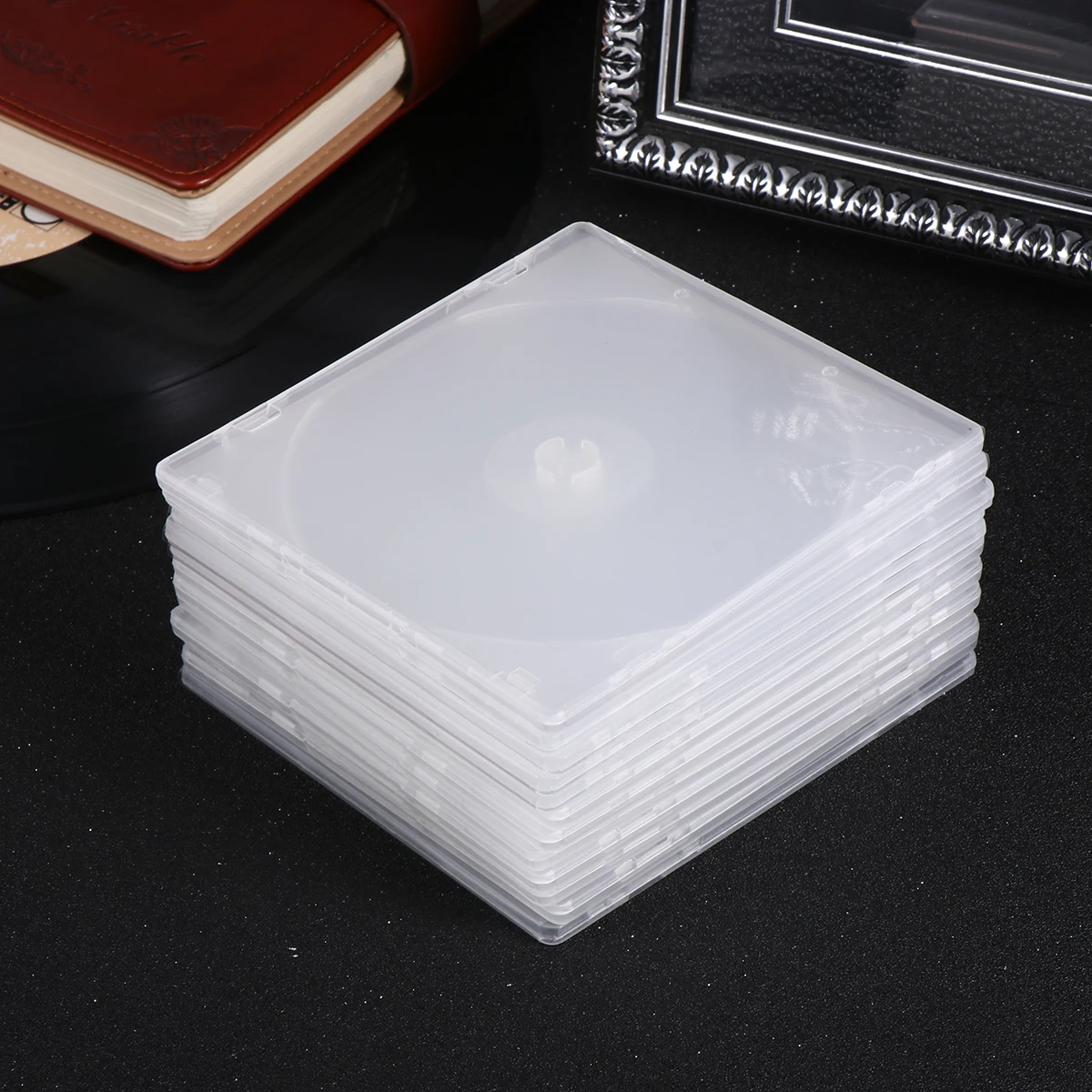 CD DVD Storage Case 12pcs Transparent Plastic DVD Case