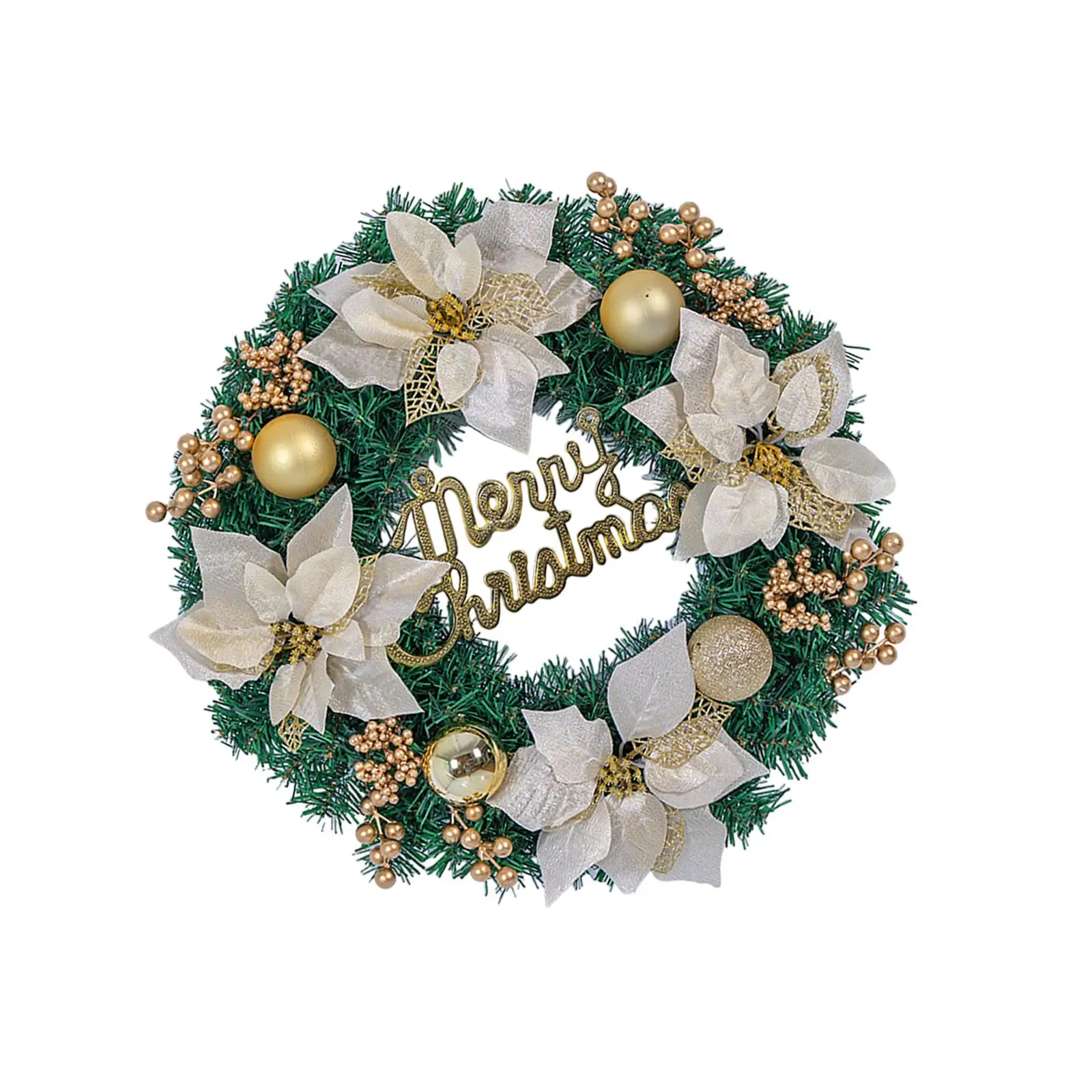 Christmas Wreath Garland Hanging Ornament for Holiday Indoor Outdoor Winter