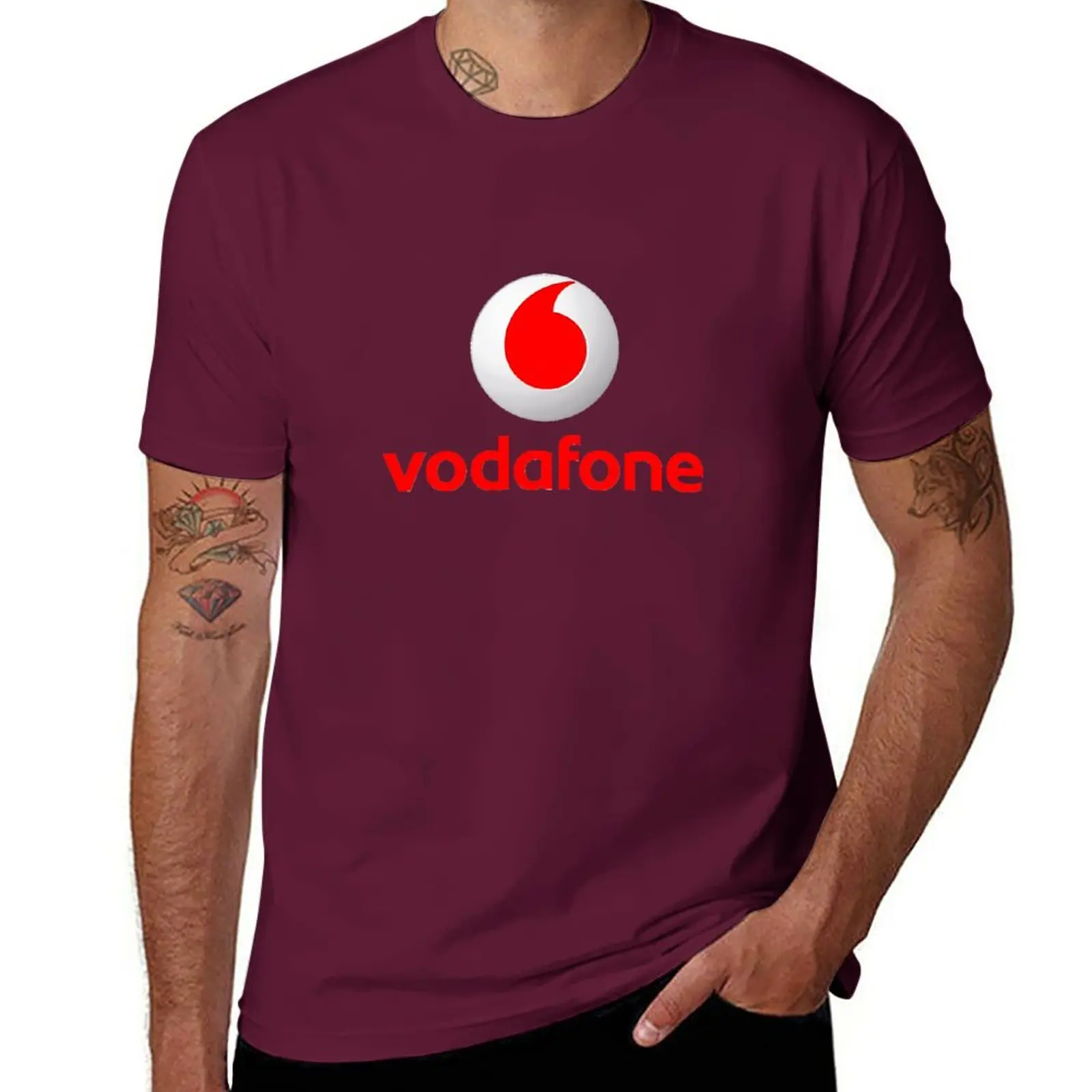 New Vodafone T-Shirt summer tops graphic t shirt custom t shirts 