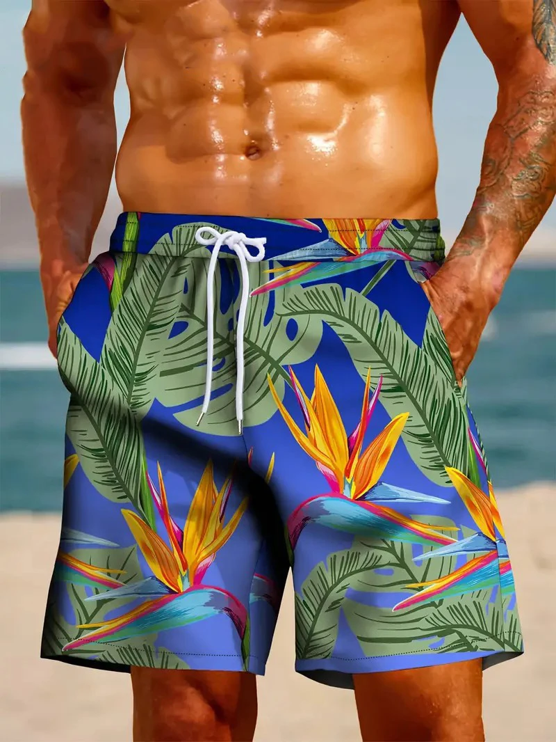 Hawaiian Beach Shorts Men 3D Print Surfing Pants