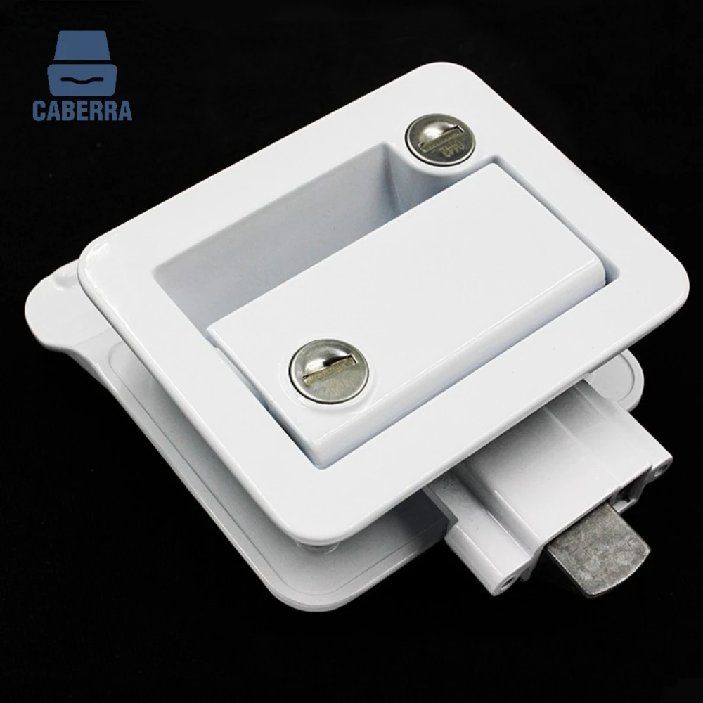 

Zinc Alloy Camper Security RV Door Lock Black Entry Door Lock with Keys Deadbolt Handle for Home Cabinet Camper Rv Car Hardware