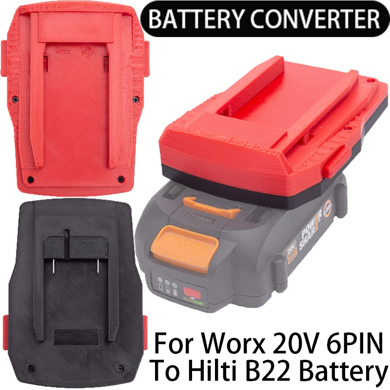Battery Converter for Hilti 22V B22 Li-Ion Tool To for Dexter For Worx 20V 4PIN Li-Ion Battery Adapter Power Tool Accessories