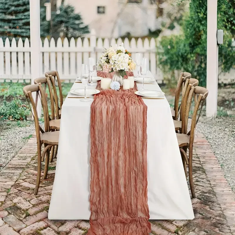 Craftdady Cheesecloth Table Runner Gradient Purple Red Green Boho Gauze...