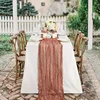 4 Pack Burgundy Cheesecloth Table Runner Gauze Semi-Sheer Backdrop Drape Fabric for Wedding Holiday Party Bridal Shower Decor 6