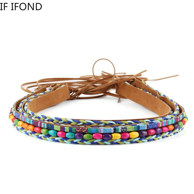 

wholesale fedora hats leather buckle Handmade multicolor decorate chain band belt For women men western cowboy hats