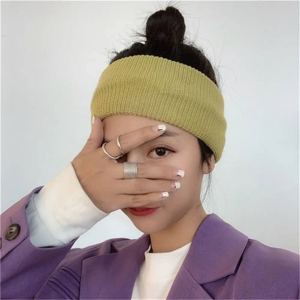 Knitted Yoga Hair Bands Elastic Sport Headbands Casual Women Wide Stretch Hairband Hair Accessories For Dance Biker