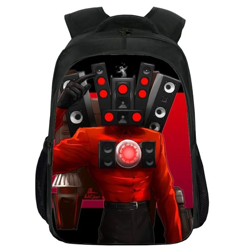 

New Printed Toilet Double Layer School Bag Cartoon Skifidi Student Computer Backpack Can
