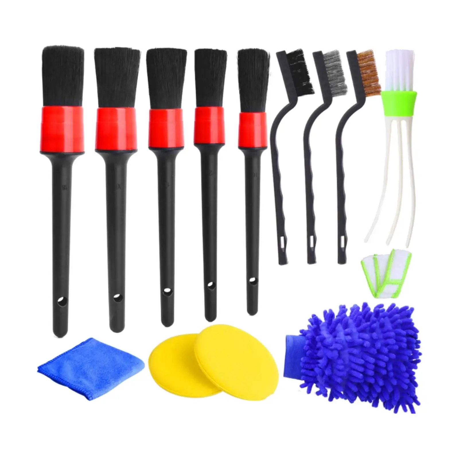 

5/10pcs Car Cleaning Brushes set Car Detail Brush Kit Soft Bristle Car Wash For Car Dashboard Window Wheel Rim Cleaning Brush