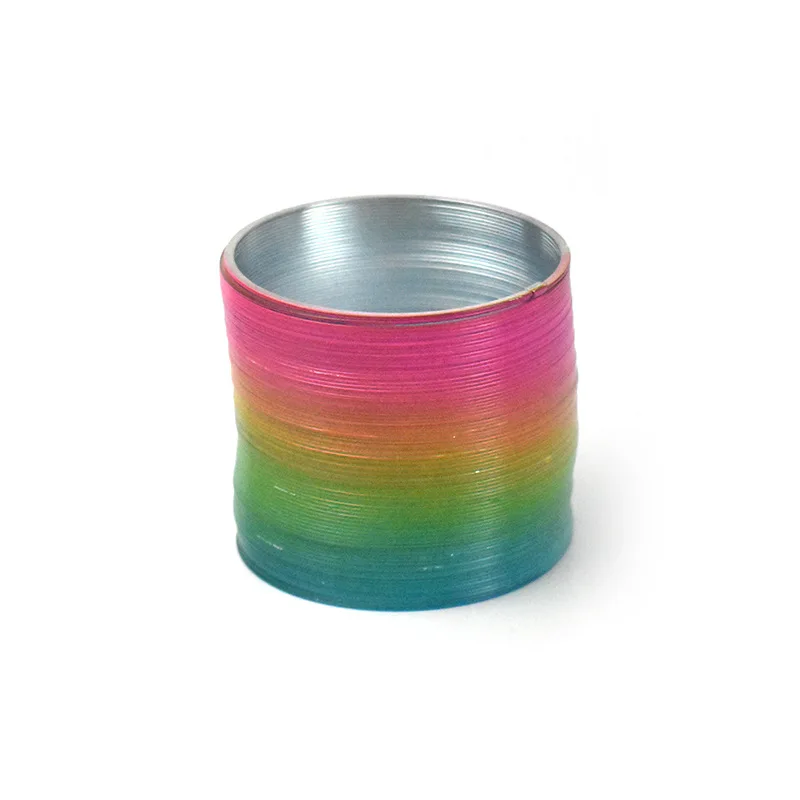 FINEWE 66x60mm Rainbow Color Giant Magic Metal Slinkys Spring Big