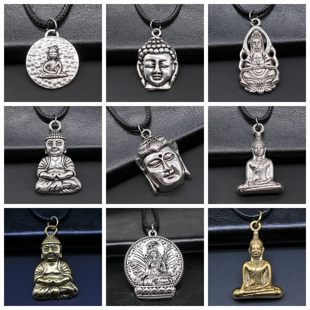 Leadigol Small Buddha Head Necklace – Copper Amulet Pendant With Black Rope, Lucky & Wealthy Charm For Women - View #11