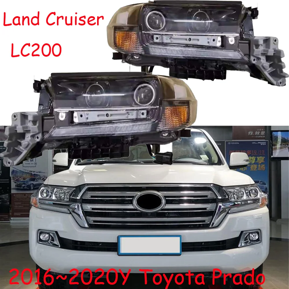 

1 шт. автомобильный бампер, фара для Toyota Land Cruiser Prado LC200, фара 2016 ~ 2020y, автомобильные аксессуары, передняя фара prado, противотуманная фара