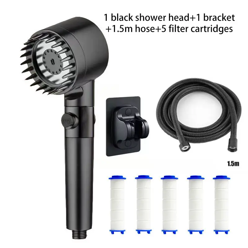Shower for Bathroom Accessories Three Level Adjustment Showerhead Pressurization Head Massage Knobs Filter Set Showers Parts - Image 12
