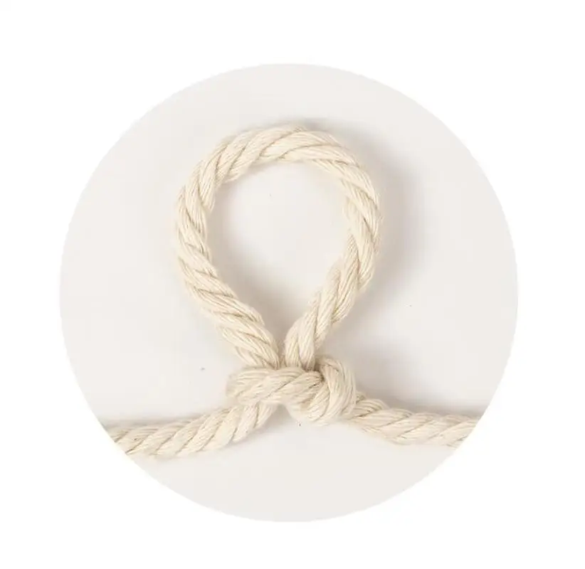 3mm 4mm 5mm 6mm Macrame Twisted String cotton rope macrame cord Cotton Cord For Handmade Natural Beige Cords DIY Home Wedding Accessories Gift