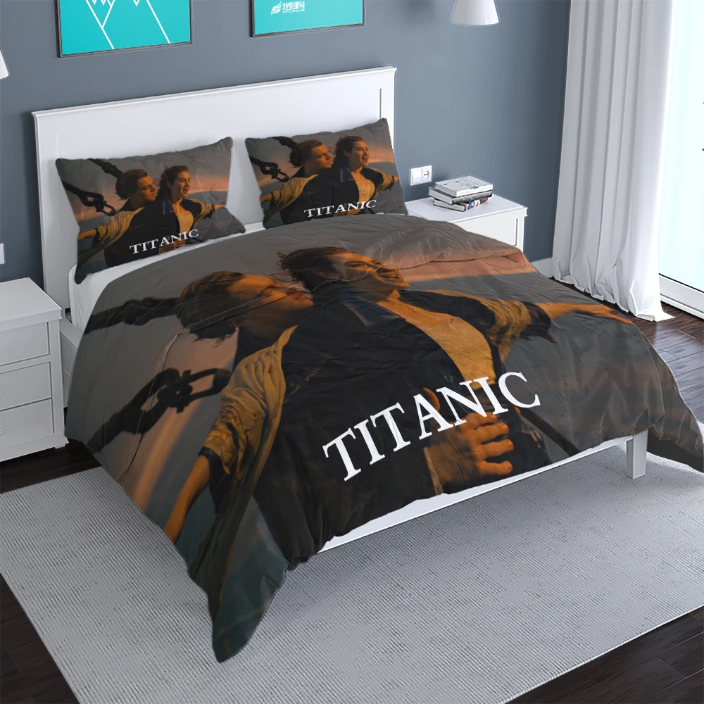 

Классический комплект постельного белья с 3d-изображением титана, комплект с пододеяльником и наволочкой «Jack and Rose Love», двуспальный комплект постельного белья большого размера, Прямая поставка