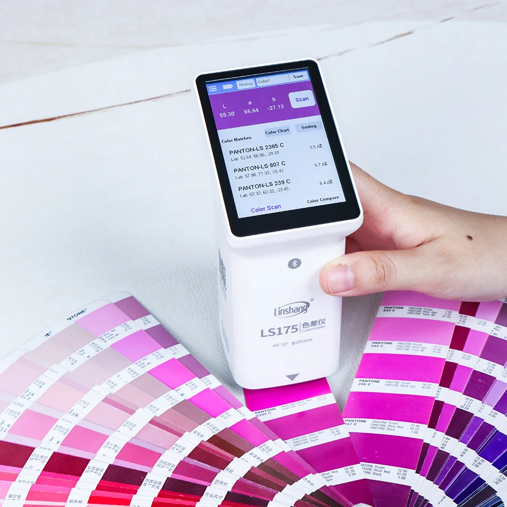 Rechargeable LS175 Smart Touch Screen Colorimeter for Coating Ceramic Plastic Paint Color Measurement Comparison