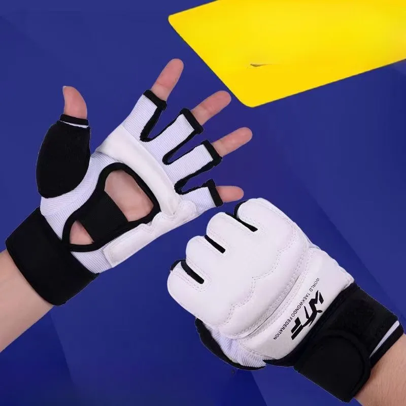 Taekwondo Gloves Hand Protector Adult Children's Half Finger Boxing Gloves Taekwondo Protector Hand