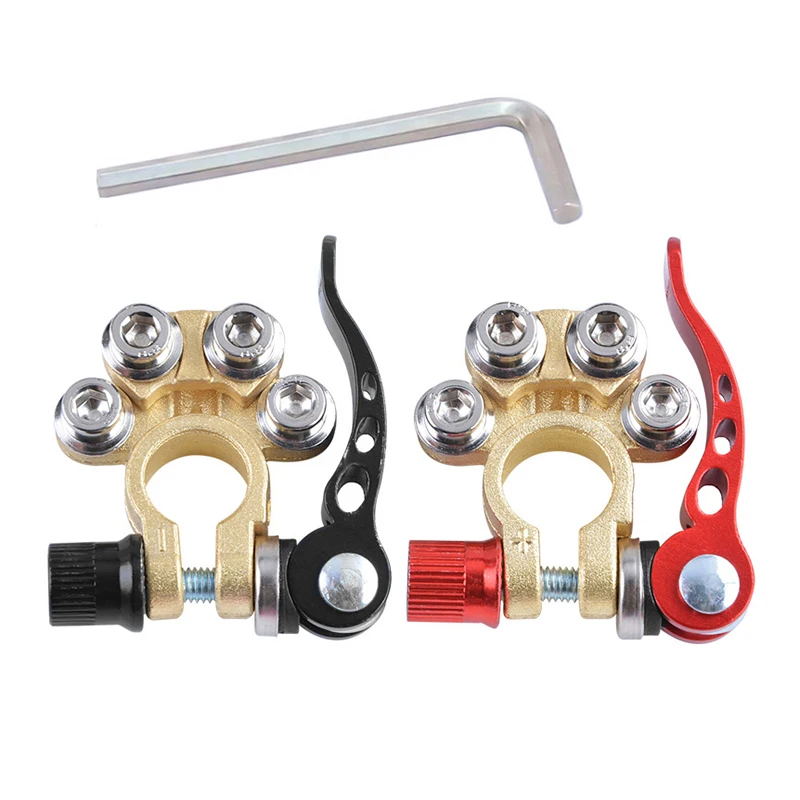 Quick Disconnect Auto Cables Connectors Car Battery Bornes Main Cable Post Clamp Terminal Screw Connection 1Pair For Car Truck car battery connectors