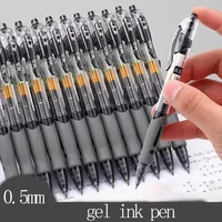 13/30Pcs Retractable Gel Pen Set Black/Red/Blue Ink Ballpoint Pen For Writing Gel Pen 0.5mm Office Accessorose School Stationery 3