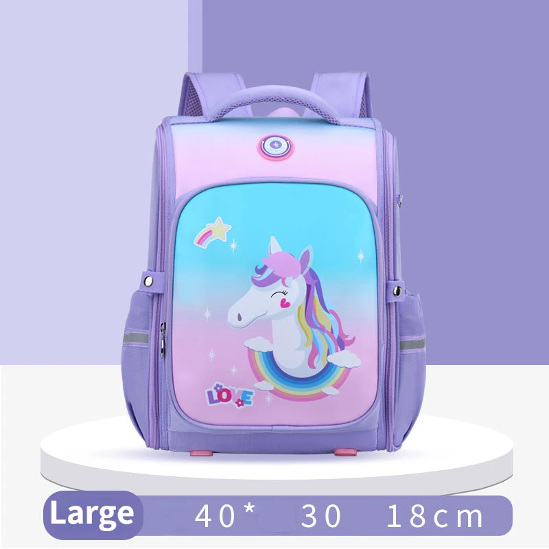 Primary School Student Bags Boys Girls Unicorn Dinosaur Cartoon Children Backpack Space Mochila Reflective Waterproof Breathable