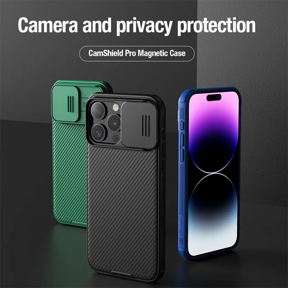 

Магнитный чехол для Apple iPhone 15 Pro Max/15 Plus NILLKIN CamShield Pro с поддержкой Mag-Safe