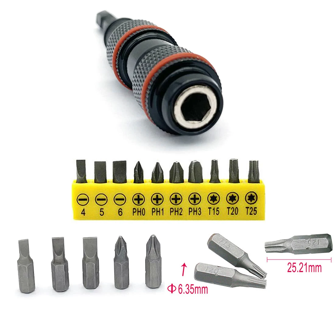 Geinxurn インパクト磁気ドライバービットホルダー 12個パック 3インチ 延長ソケット ドリルビットホルダー S2合金鋼 六  ドライバー,ドリル ,ビットホルダー,ピボットビットホルダー,ドライブガイド,拡張アダプター,電動工具アクセサリーのアップグレード -  AliExpress ...