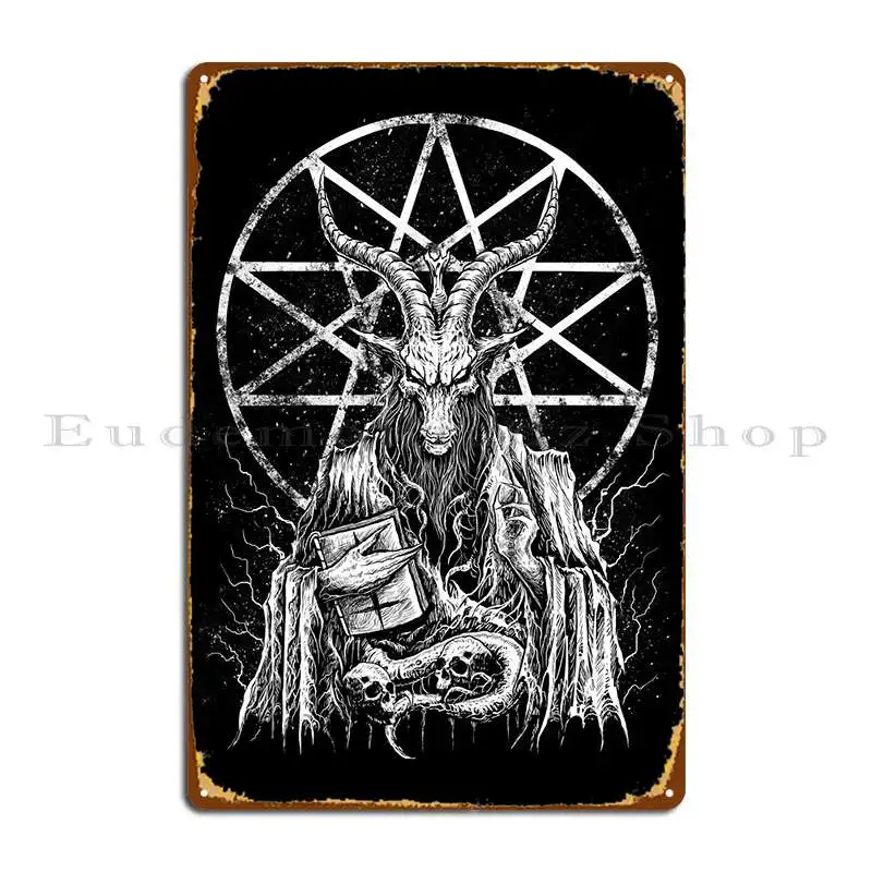 

Демонический металлический плакат с козой Baphomet, дизайн плаката, дизайн плаката, украшение для бара, жестяной плакат