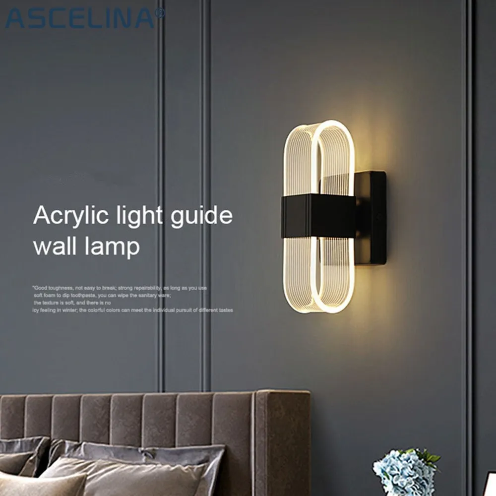 

Nordic LED Wall Lamp Modern Aesthetic Room Decor Lights Living Room Sofa Bedroom Bedside Table Hotel Stairs Interior Home Sconce