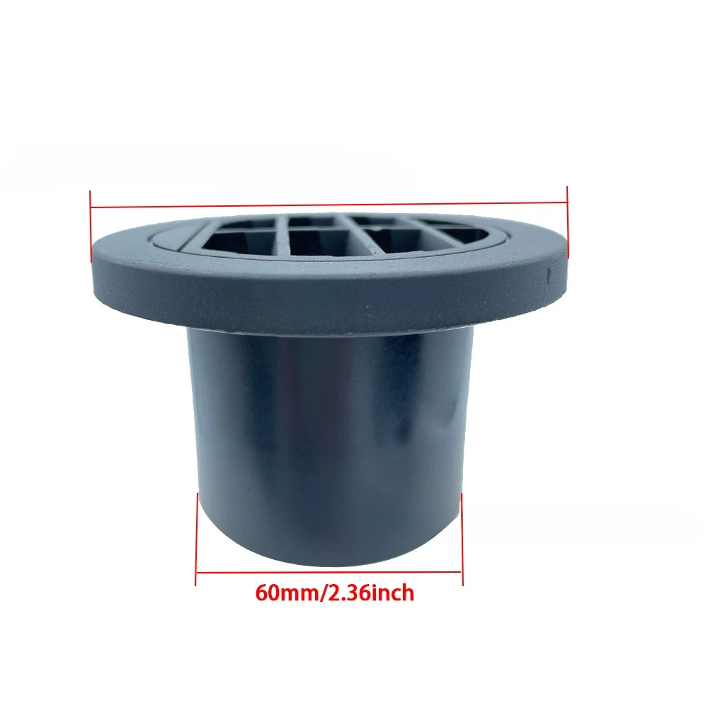 Heater Duct Connector 1PC 60mm/75mm/90mm Diesel Heater Duct Ducting Air Vent Outlet Flat Round Rotatable Connector Black For Car Truck VAN Camper
