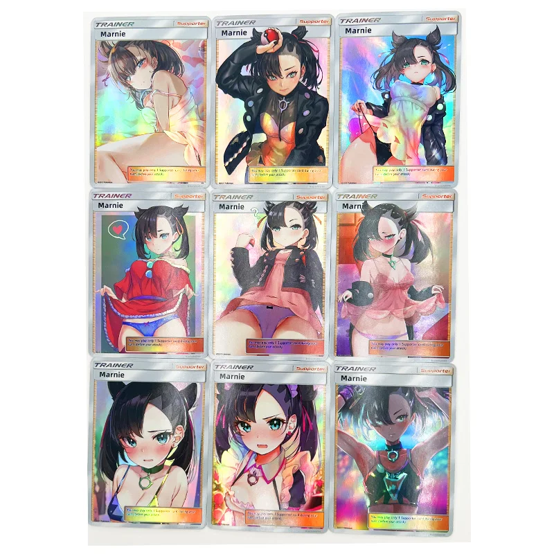 Anime 9Pcs/set Girl Trainer Flash Card Sexy Kawaii Beautiful Girls Game  Rare Card Anime Collection Card Gift for Friends | Walmart en lnea