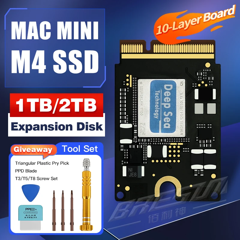 DeepSea 1T/2T ソリッドステートドライブキット MAC MINI M4 SSD 容量