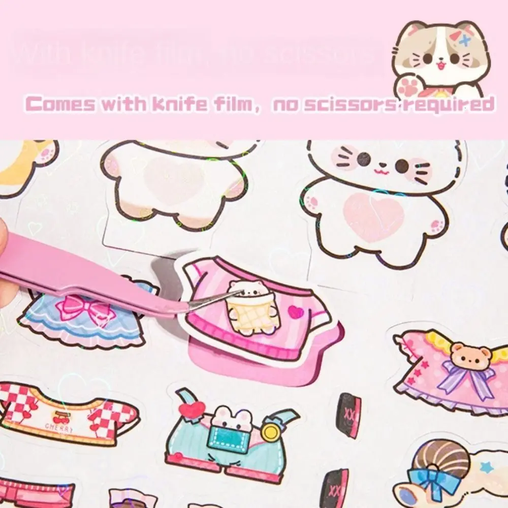 New Design DIY Dress up Toy Crop Free Rice Cat Theme Handmade Diy Toys Handmade Craft Camera Sticker Games Quiet Book Girl Toy