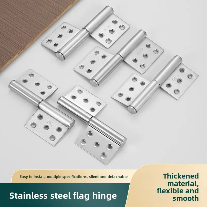 Traditional Flag-Shaped Door Hinges Comprehensive Removable Large Door Hinges Fire Prevention Aluminum Alloy