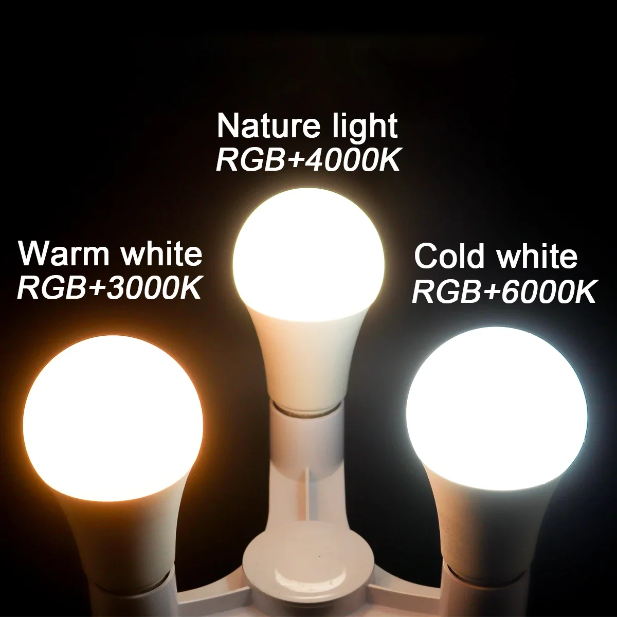 รูปสินค้า หลอดไฟ RGBW สปอตไลท์ ปรับสีได้ พร้อมรีโมท E27 E14 B22 GU10