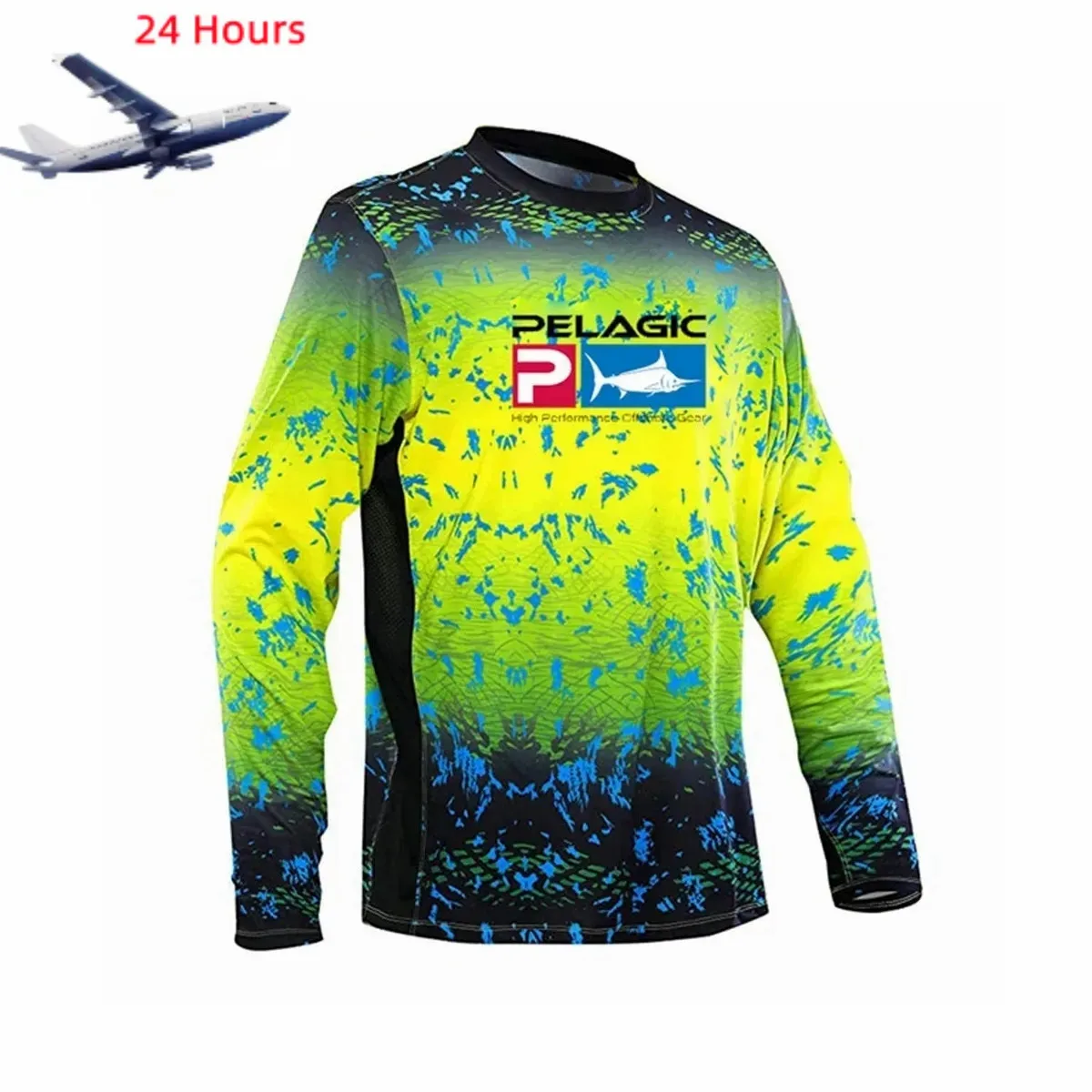 Pelagic Summer Fishing Shirt Sun Protection Breathable T shirts Quick Dry  Long Sleeve Tops Outdoor Hoodie Apparel UPF 50+ Jersey