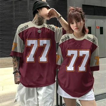 T-shirt da basket sportiva a maniche corte moda per uomo amante T-shirt con scollo traspirante all'aperto 2025 Summer Couple Plus Tee Top