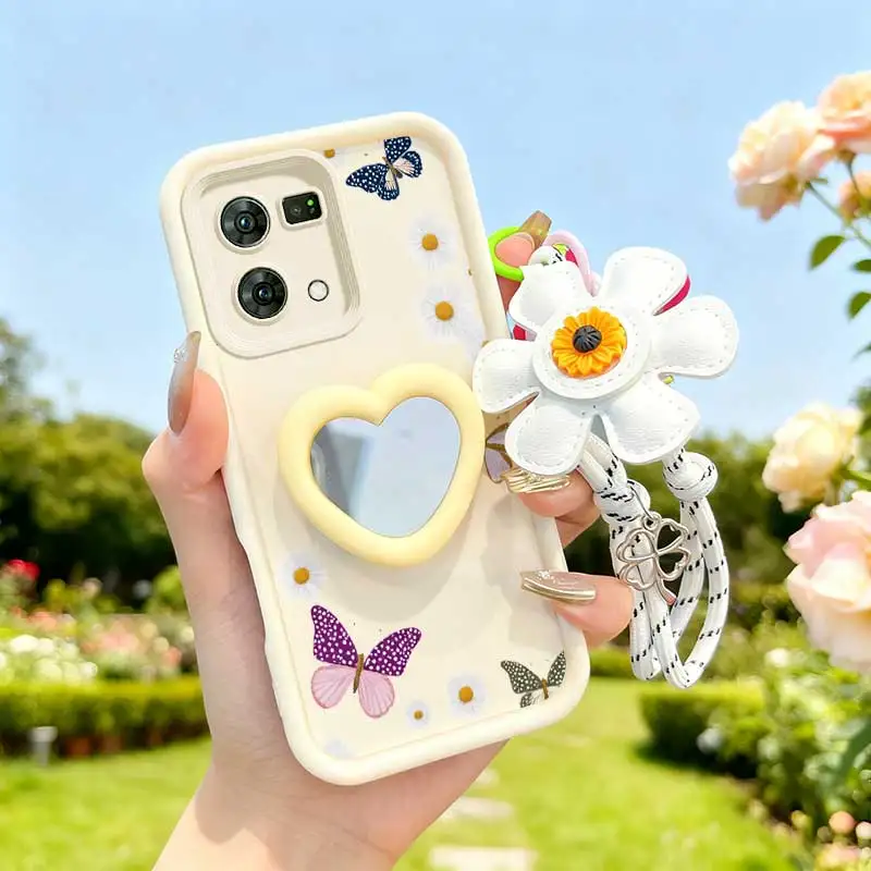 Butterfly-Themed Phone Case Set with Lanyard and Craft Embellishments - 3 Piece Bundle