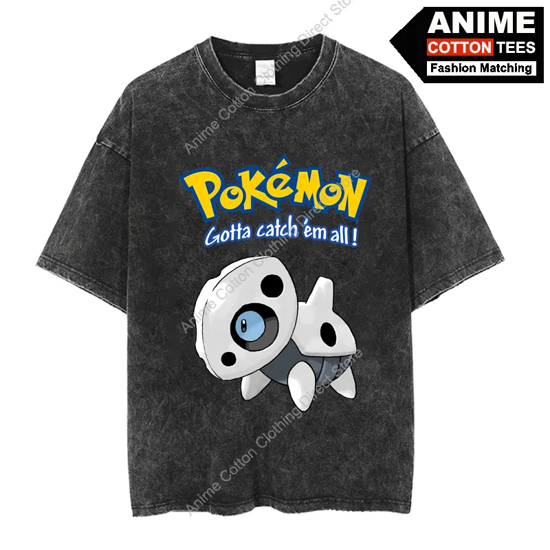 

Pokémon Lairon T Shirt Cartoon Anime Pokemon Cute Elf Print Clothes Y2k Harajuku Casual Unisex Oversized T-shirt Cotton Tees
