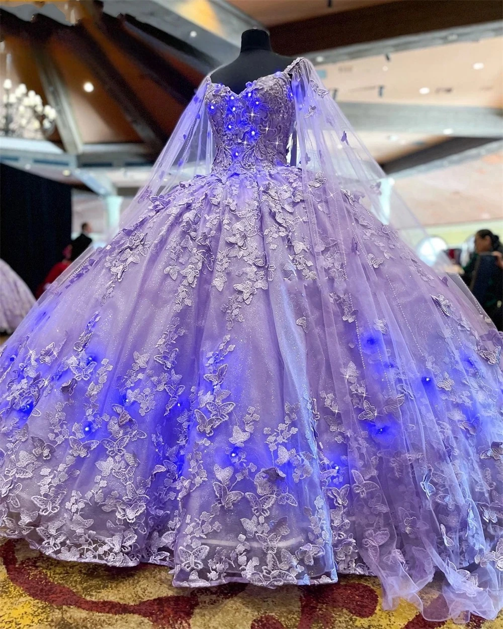 

Lilac Charro Quinceanera Dresses Ball Gown Spaghetti Straps Tulle Appliques Mexican Sweet 16 Dresses 15 Anos