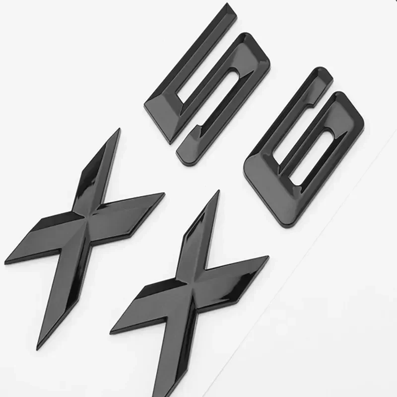 BMW X1 X2 X3 X4 X5 X6 X7 GT 로고 뒷 트렁크 엠블럼 배지 3D ABS 크롬 블랙 자동차 스티커 데칼 자동차 스타일링 액세서리