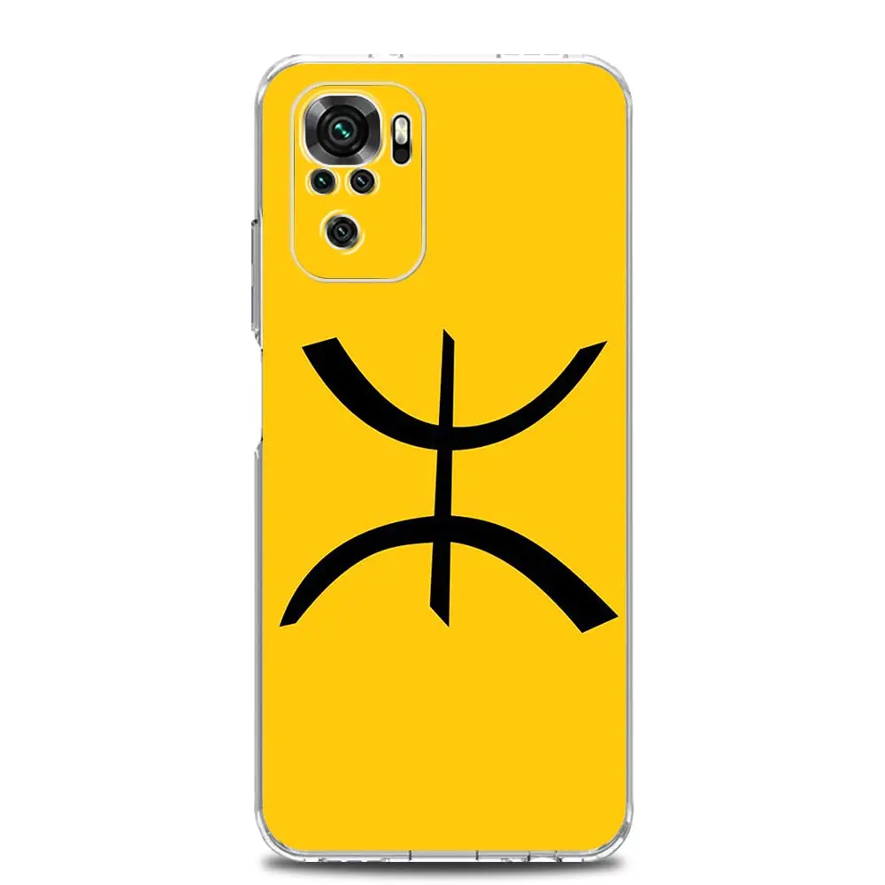 Clear Phone Case with Amazigh Berber Flag Design