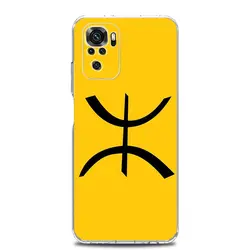 Clear Phone Case with Amazigh Berber Flag Design for Note 12Pro 4G (B9)