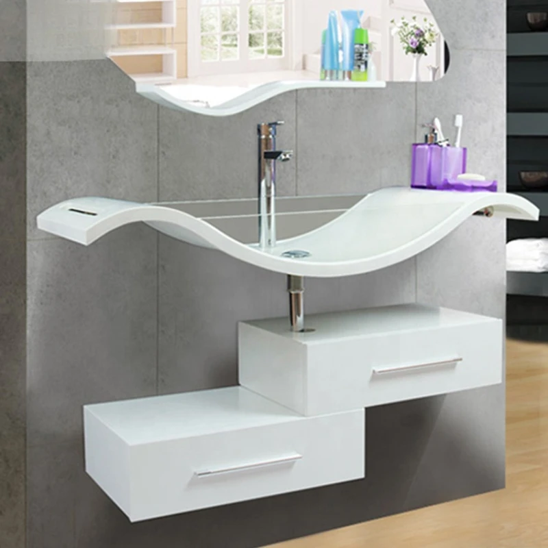 

Modern white pattern bright artificial stone public bathroom sinks