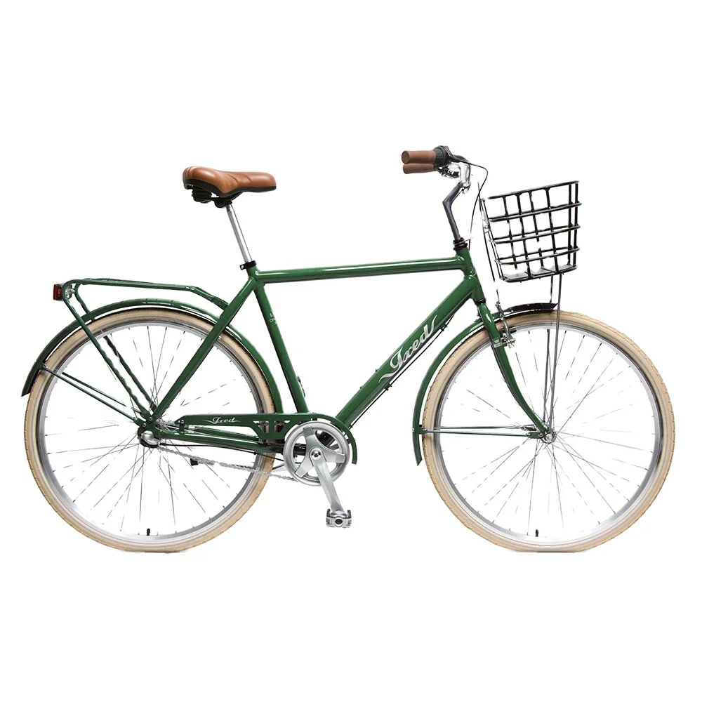 

Classic 700c alloy bicycle rear coaster brake with basket