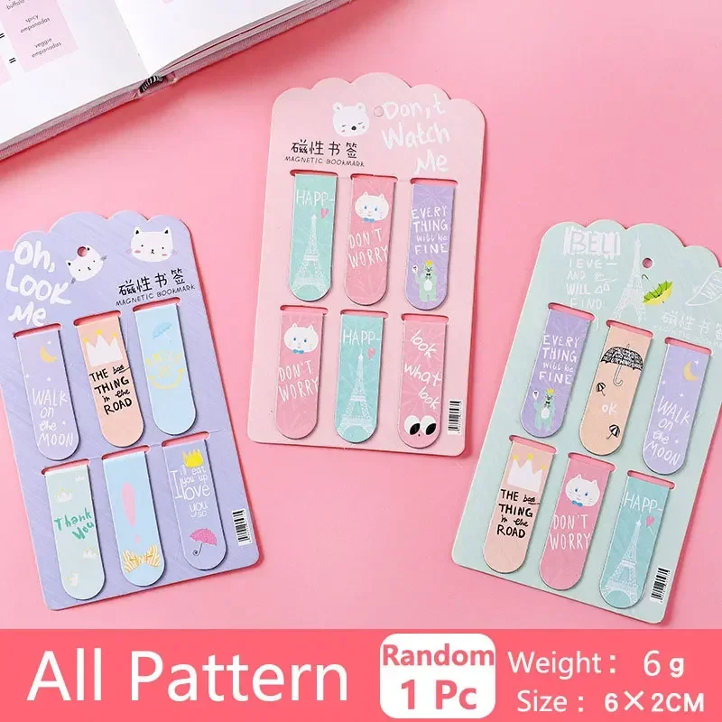Stationery Supplies School Kids Read Book Marks Gift Bookmark PVC Reading Book mark Magnetic Page Marker